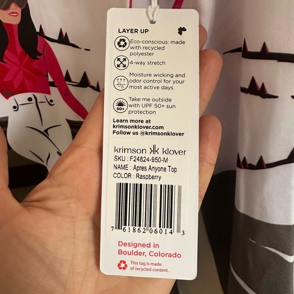 NWT Krimson Klover quarter-zip base layer - Medium - Picture 3 of 4